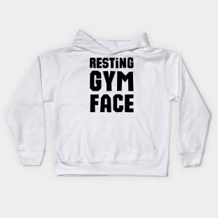 Resting Gym Face Kids Hoodie